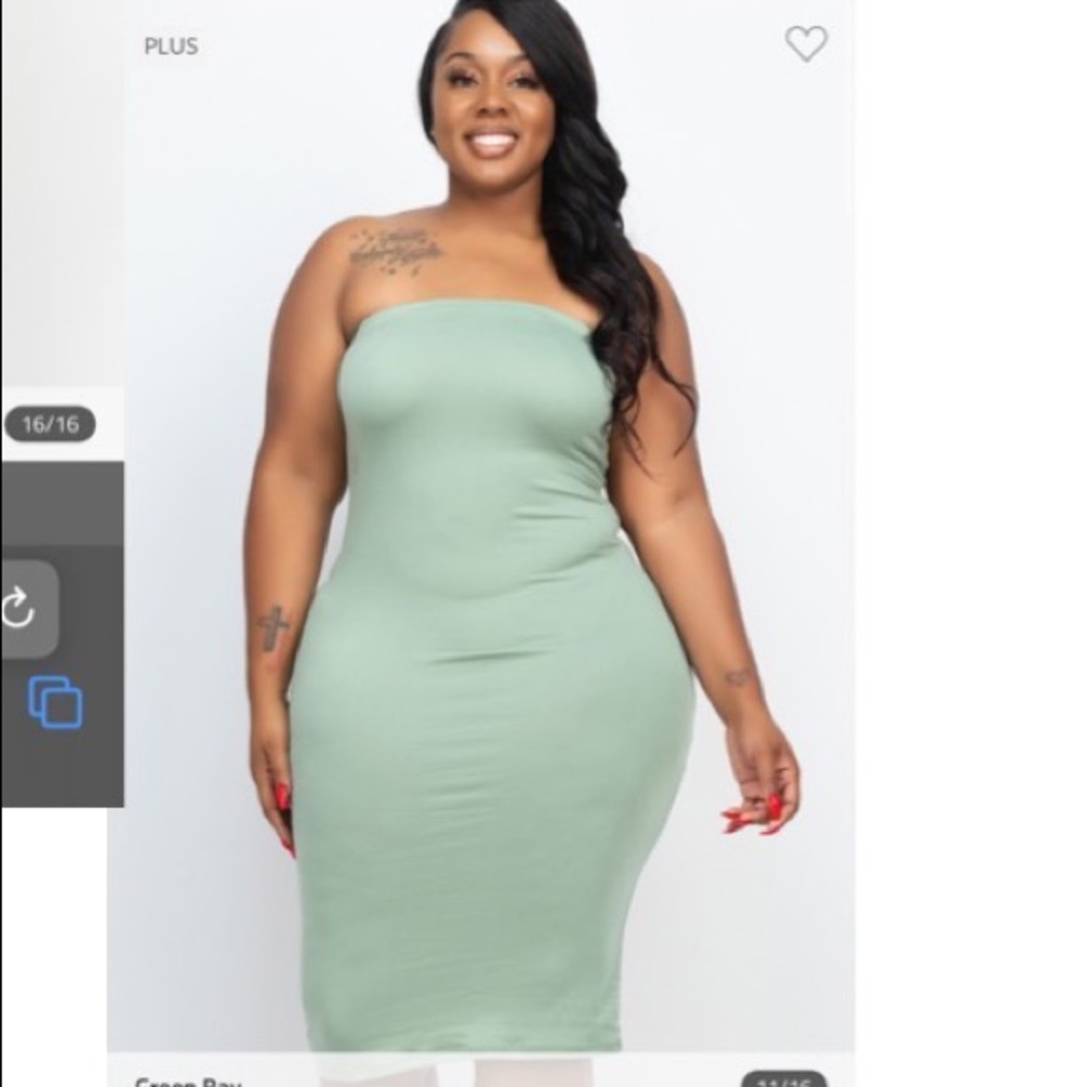 Sage Bandeau Tube Dress